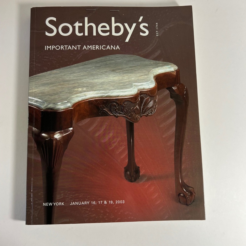 Sotheby's Important Americana Auction Catalog January2003 New York FurnitureArt